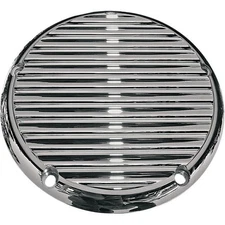 Joker Machine 5-Hole Derby Cover Finned Chrome #06-99FN Harley Davidson