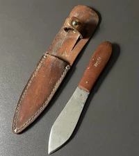 Vintage Rare Kinfolks 7 1/2" Throwing Knife & Kinfolks Sheath