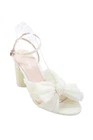 Loeffler Randall Womens Camellia Pleated Bow Heel with Ankle Strap Size 9 - Pear