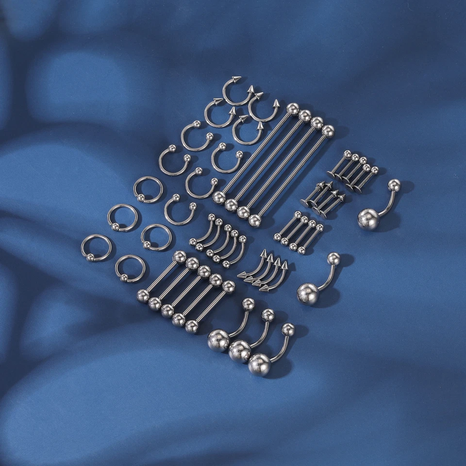 70Pcs Professional Ear Piercing Kit 14G 16G Stainless Steel Nose Piercing Kit - Image 4 of 4