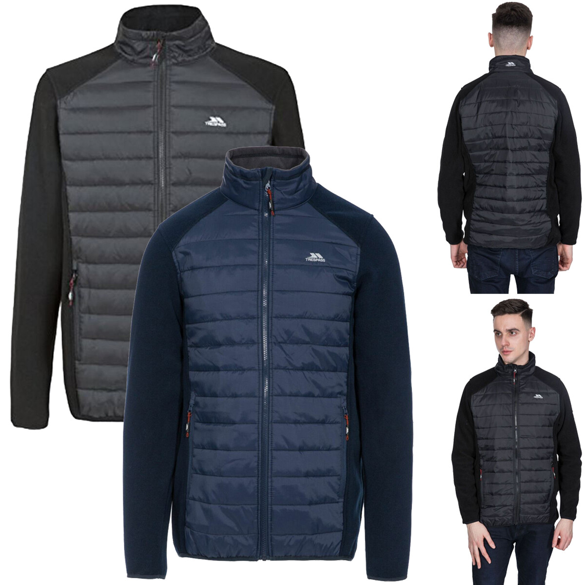 Mens Trespass Saunter Fleece Hybrid 