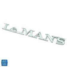 1970 Pontiac LeMans Trunk Deck Lid Emblem " LeMans " Chrome w/ White USA Made