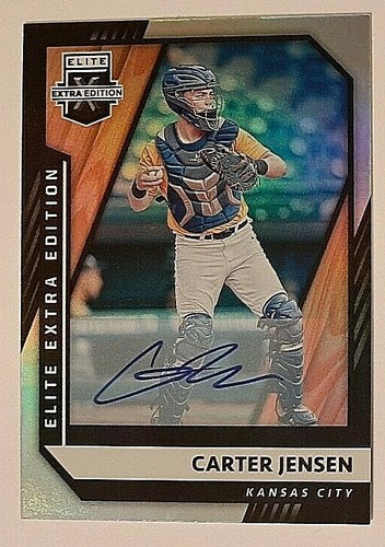 2021 Panini Elite Extra Edition Signatures #78 Carter Jensen Rc Autograph Royals