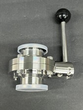 Sanitary Butterfly Valve Tri-Clamp Stainless Steel 304 with Pull Handle 1 1/2 "