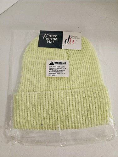 Cappello invernale Debra Weitzner per uomo/donna berretto berretto caldo morbido giallo lime - Foto 10 di 11