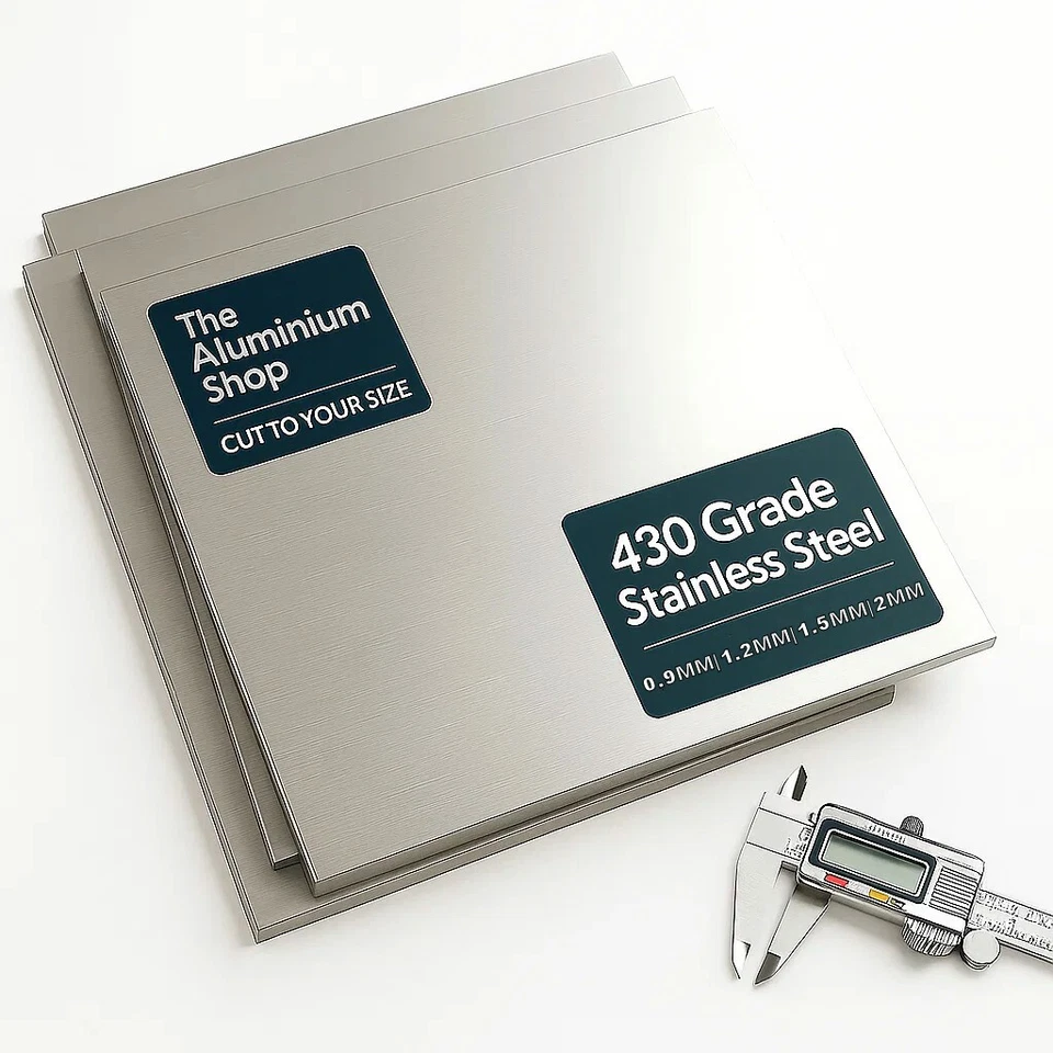 Stainless Steel Sheet Metal Plate Brushed 0.9mm 1.2mm 1.5mm 2mm Various Sizes - Image 2 of 4