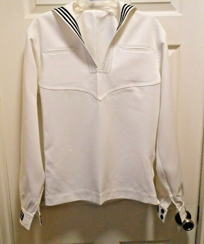 U.S. NAVY MEN'S WHITE DRESS CRACKERJACK JUMPER UNIFORM assorted Sizes - Picture 7 of 16