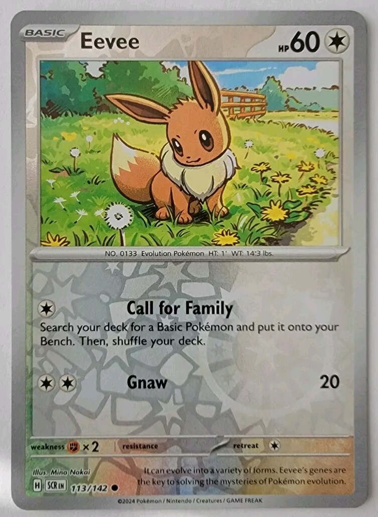 Eevee 113/142 Sv07: Stellar Crown Reverse Holo NM