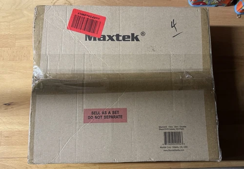 Maxtek 7mm Slim Black Double  DVD Case Says 100 On Box ( Only Has 99 ) Open Box