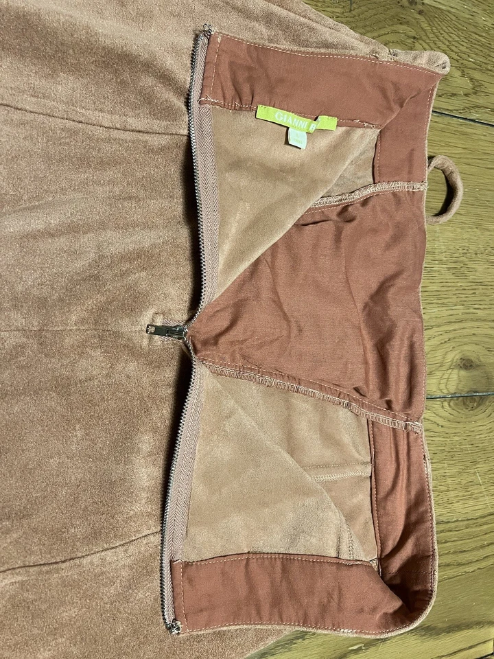 GB Gianni Bini Talla Grande Mezcla Poliéster Falda Rosa Hipster Boho Hippie Foto 4 de 4