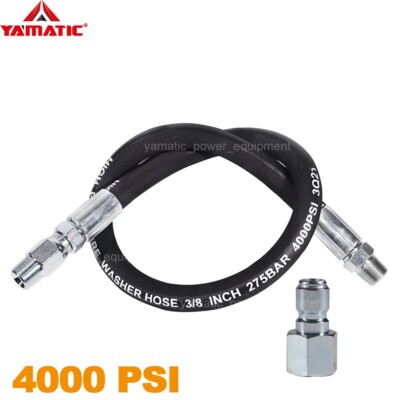 YAMATIC Pressure Washer Jumper Hose 3/8'' FNPT Whip Hose w. Quick Connect Plug