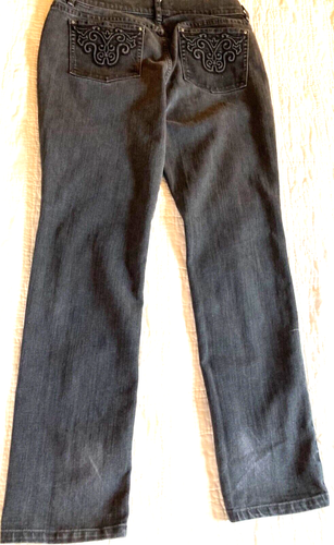 White House Black Market Women 10 Reg Embroider Pockets Jeans Pants - Imagen 2 de 14