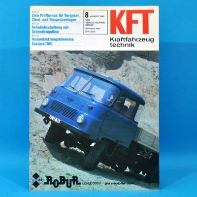 GDR KfT motor vehicle technology 8/1983 Citroen BX Robur Nissan Micra Skoda 120 H 68