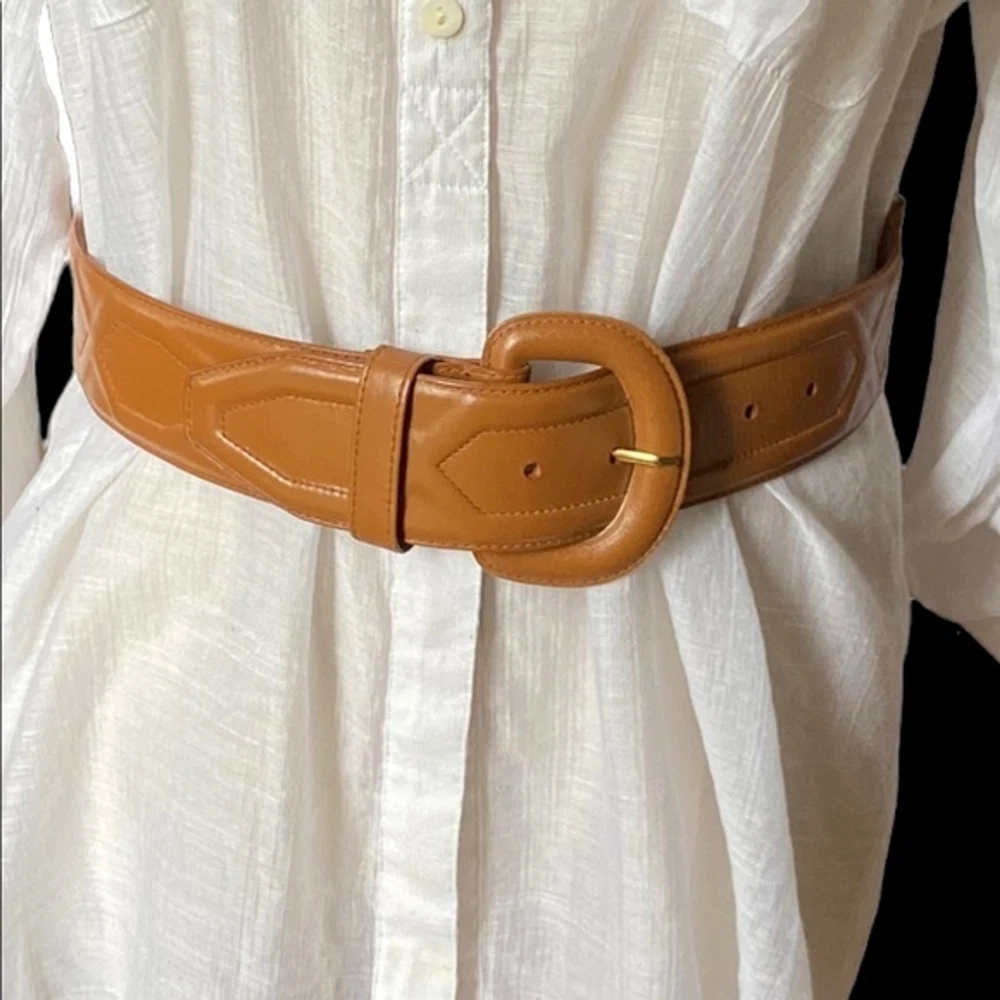Dame Belt & Bag Vintage Leather Waist Belt Ladies S