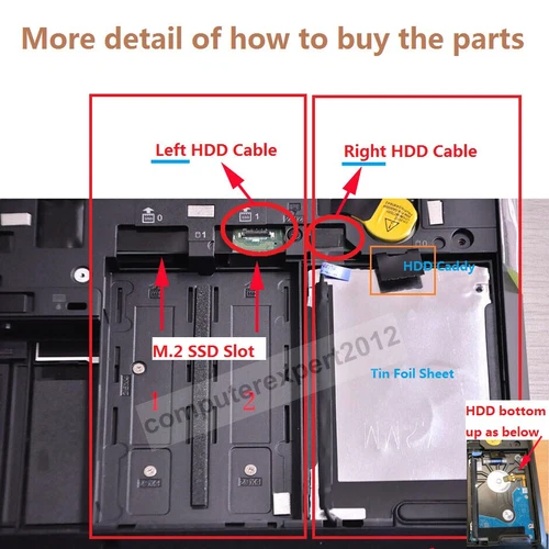 SSD HDD Hard Drive Disk Left Right Cable Caddy Frame for Lenovo ThinkPad P50 P51
