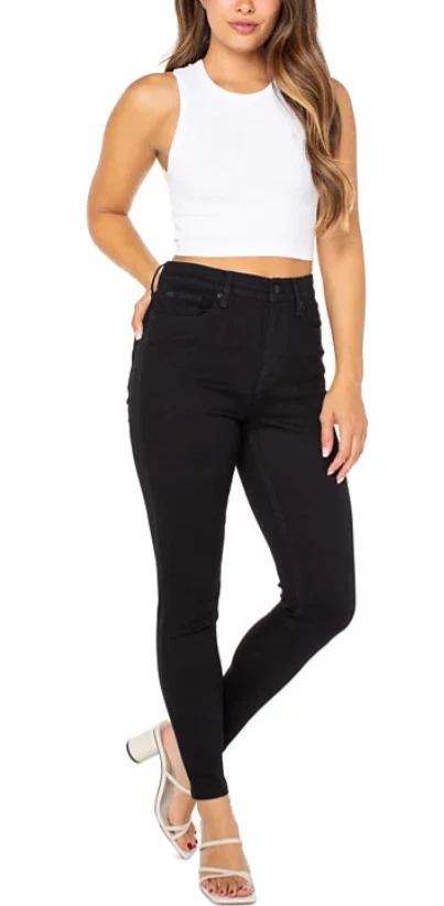 Pantalones de mezclilla rosas famosos para mujer, tiro alto, tiro medio, curvilíneos, tobillo ajustado, regenerar Foto 3 de 4