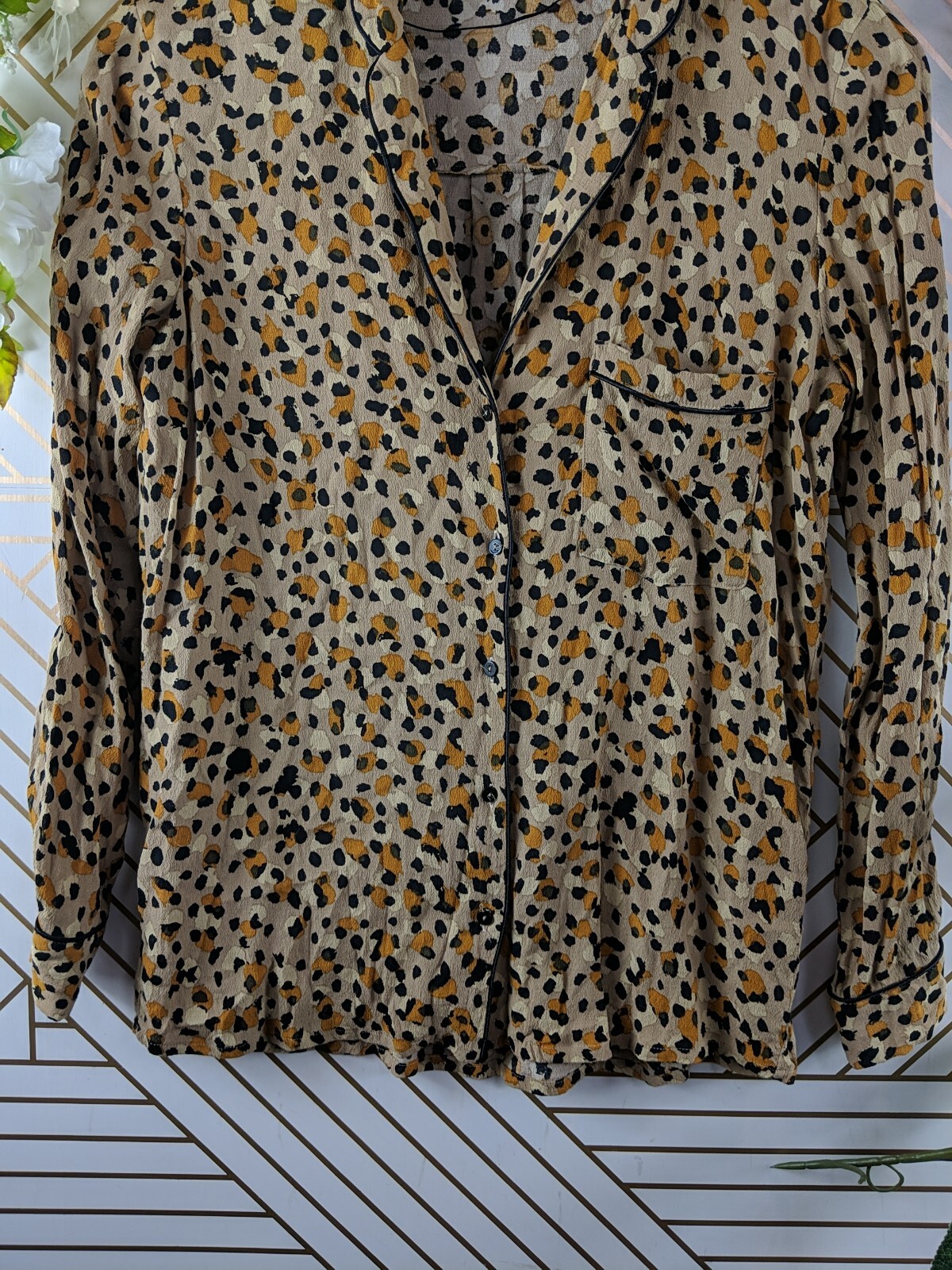 Zara Basic Multicolor Button Up Long Sleeve Size … - image 3