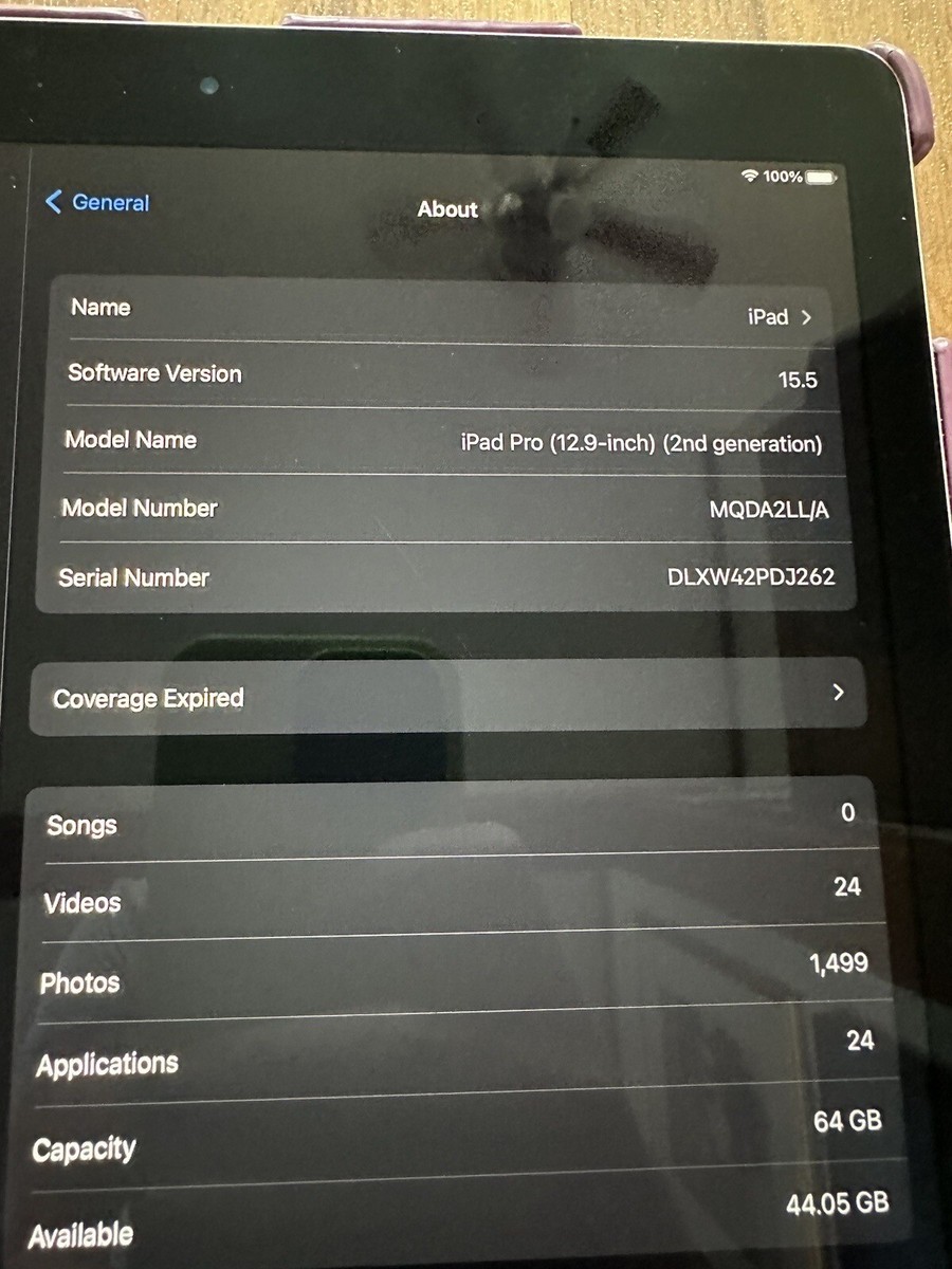 Apple iPad Pro 2nd Gen. 64GB, Wi-Fi, Apple Pencil 12.9in Gray | eBay