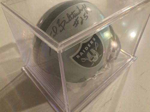 Fred Biletnikoff Signed Oakland Raiders Mini-Helmet #25 with COA & Display Case - Picture 8 of 12