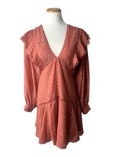 New ASOS Holiday Shimmer Above Knee Sparkle Party Dress Size 10 Plunge Neck