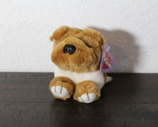 VINTAGE Swibco 1998 Puffkins Bosley the Bulldog Plush Toy w/ TAG Stuffed Animal