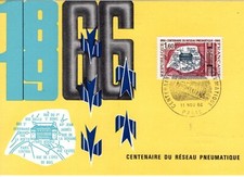 1498+ FDC    CARTE  1er JOUR  CENTENAIRE DU SERVICE PNEUMATIQUE