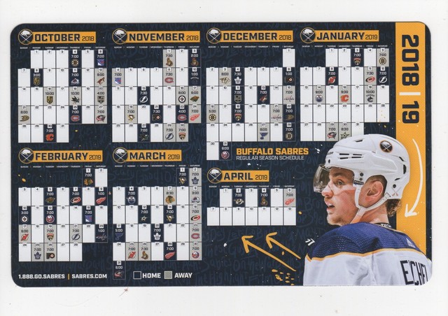 2018 19 Buffalo Sabres Opening Day Magnetic Schedule EBay