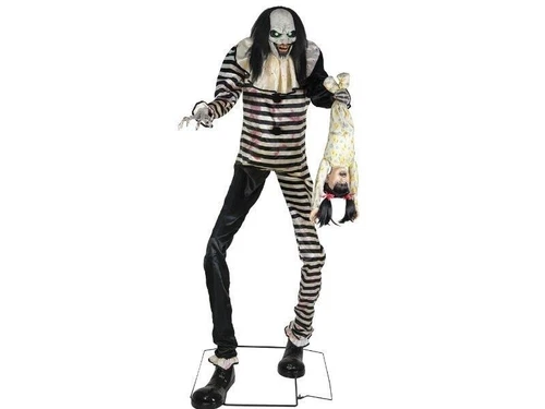 7ft Halloween Animated Sweet Dreams Clown Prop Scary Evil Circus Animatronic New