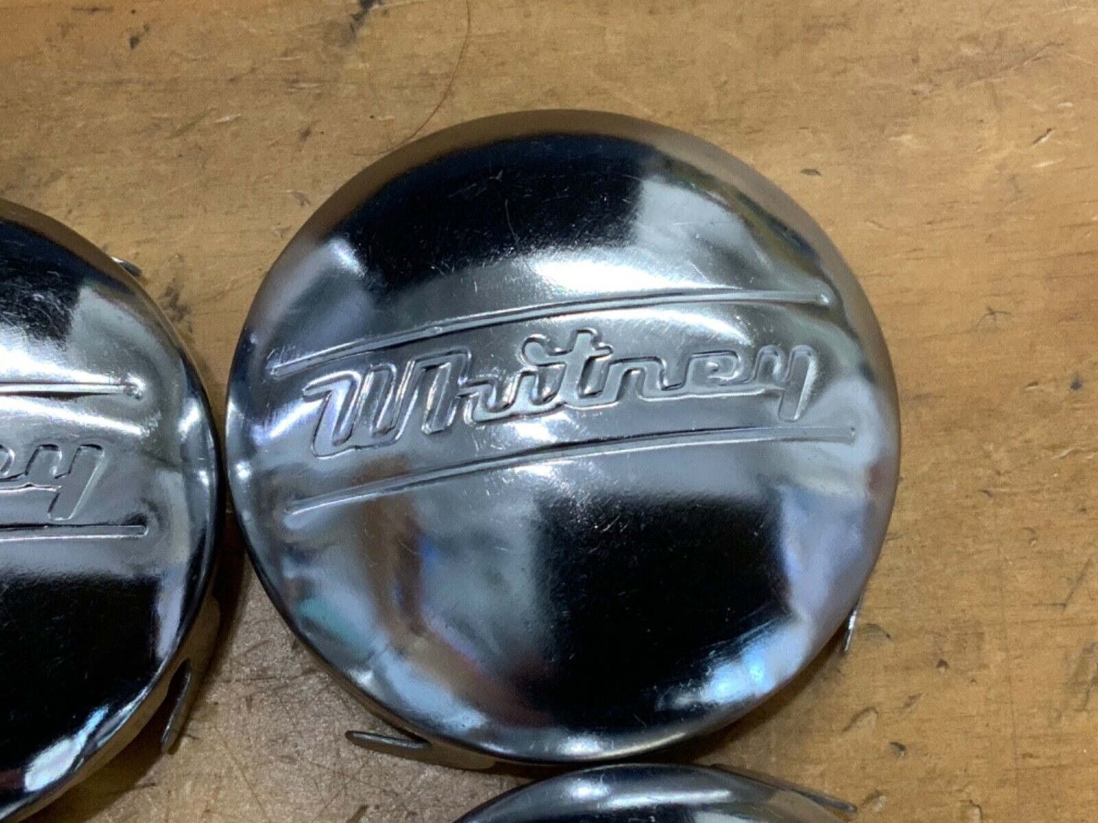 Antique Vintage NOS Whitney Pedal Car Hub Caps Wheel Hub Center Cap