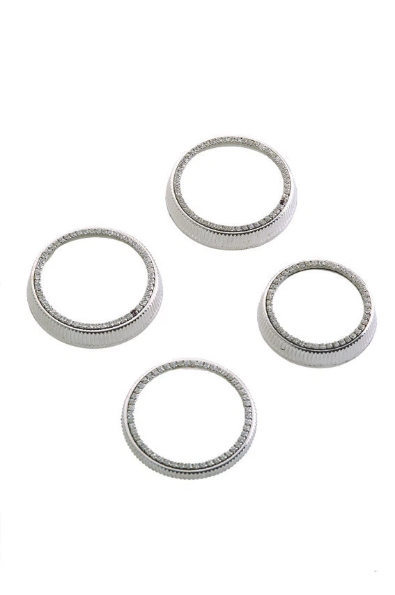 4 PIEZAS ANILLOS INTERRUPTOR AC CONSOLA CRISTAL MERCEDES BENZ W211 CLASE E Y W219 CLS Foto 2 de 4