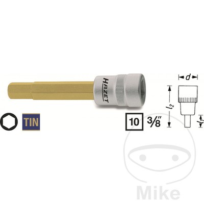 HAZET Allen Wrench 75MM 3/8 8MM