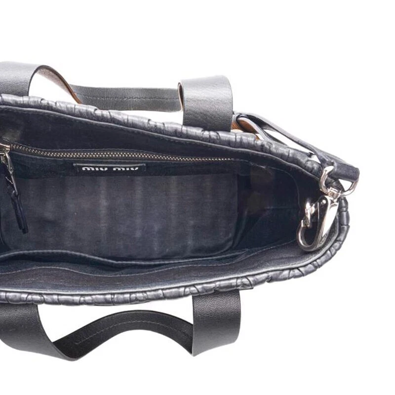 Borsa Miu Miu Nera Matelasse Napa Walker