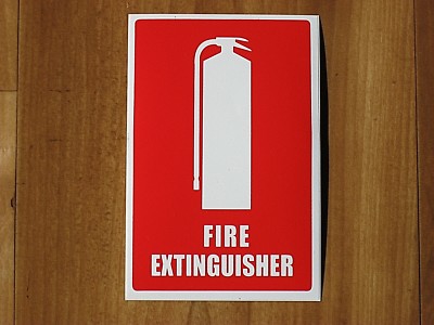 Fire Extinguisher Safety Sticker / Decal – For Boat, Garage, Home, Vehicle Window 12 thumbnail image