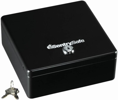 SentrySafe KDS1 Fire Chests, Money Safe Cash Box, Key Lock with Tray