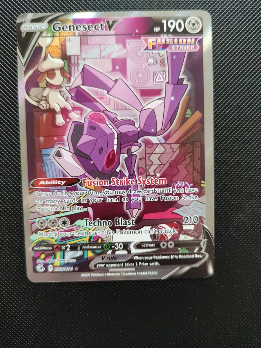  Genesect V - 255/264 - Full Art Ultra Rare - Sword & Shield -  Fusion Strike : Sports & Outdoors