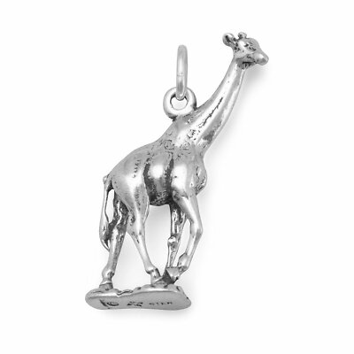 Sterling Silber Sanfter Riese! Giraffe Anhänger