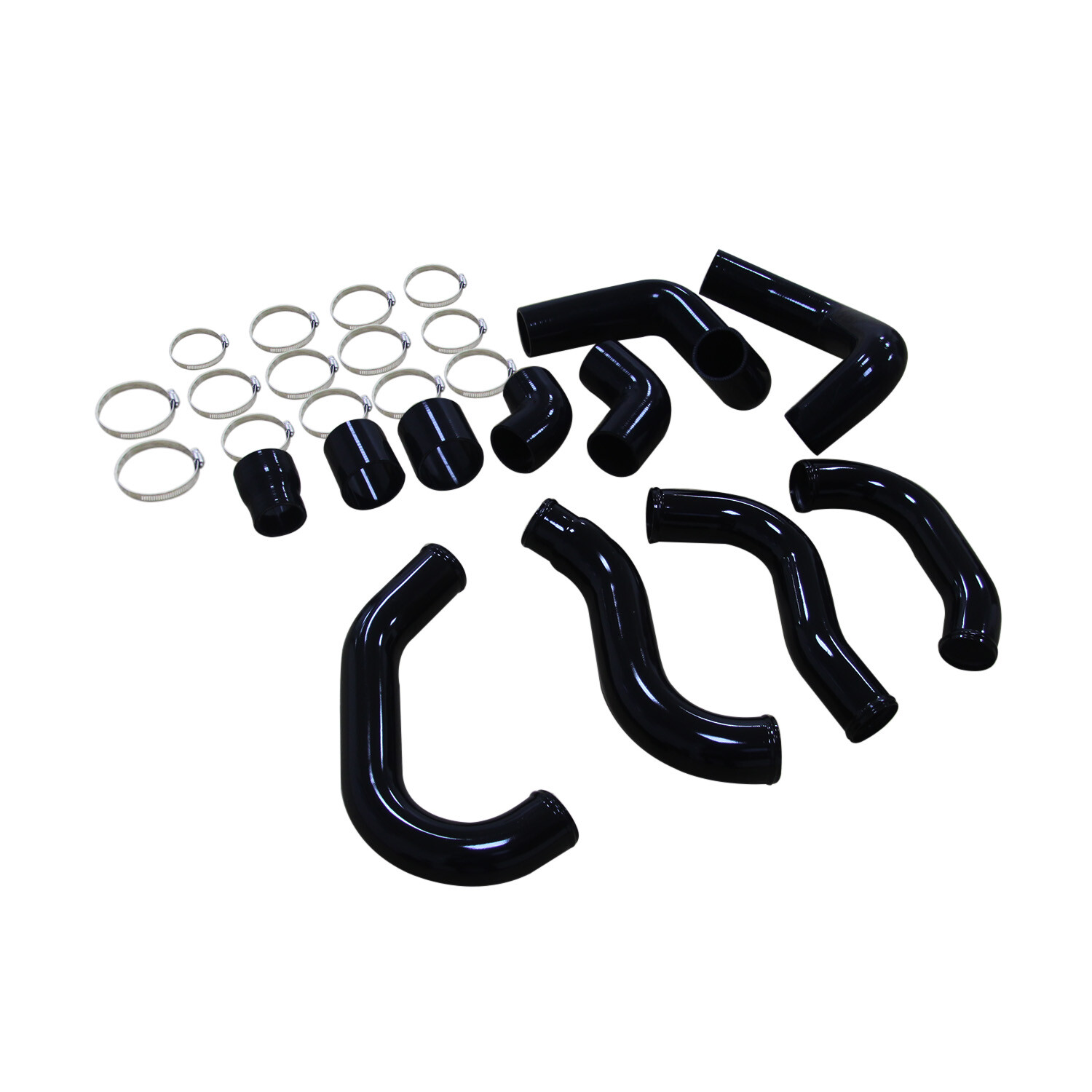 NEW INTERCOOLER PIPING KIT BLACK Fit FALCON FG MK1 MKI MK2 MKII G6E