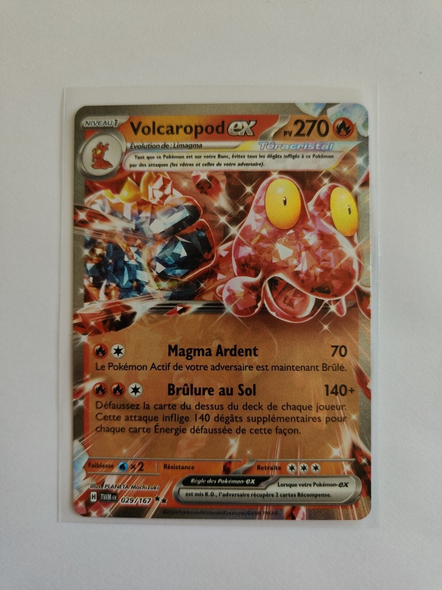Carte Pokemon VOLCAROPOD 191/167 EX FA EV6 Ecarlate et Violet TWM FR NEUF Carte Pokemon VOLCAROPOD 191/167 EX FA EV6 Ecarlate et Violet TWM FR NEUF