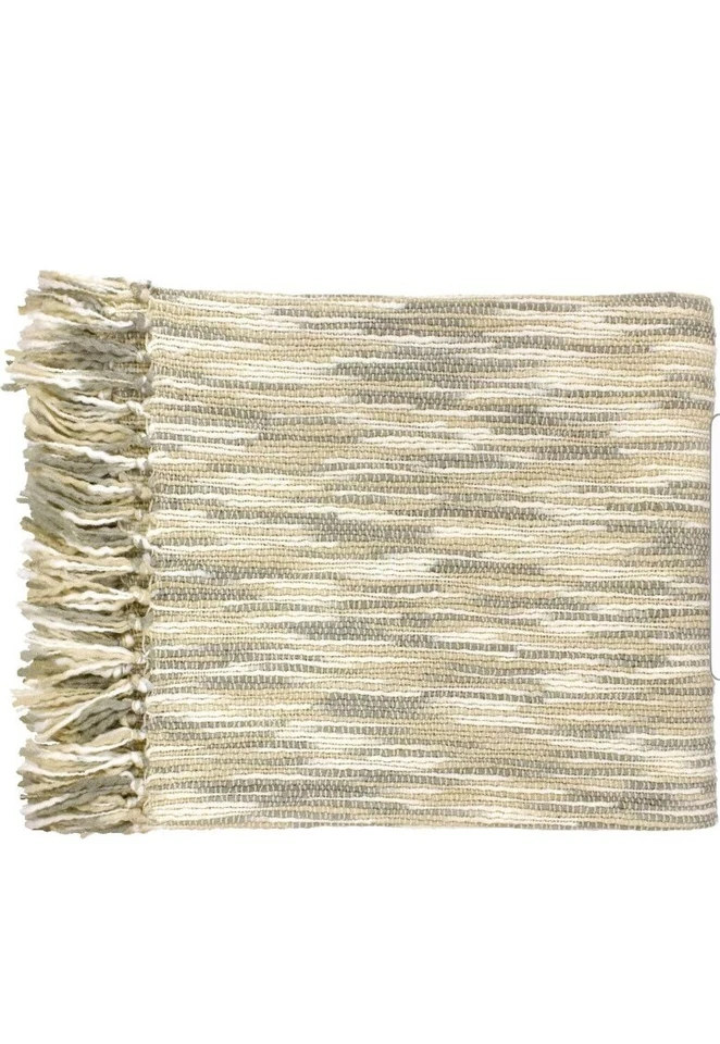 Surya Tee-1001 Throws Gris Crema 55" X 78" Foto 3 de 3