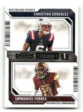 2023 Panini Contenders - Round Numbers #3 Christian Gonzalez, Emmanuel Forbes 