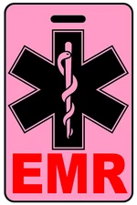 Personalized Pink EMR Luggage/Gear Bag Tag