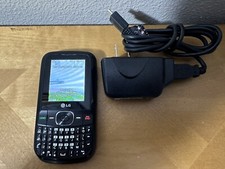 LG GPLG500GB BLACK TRACFONE SMARTPHONE QWERTY KEYBOARD CELLPHONE Works..