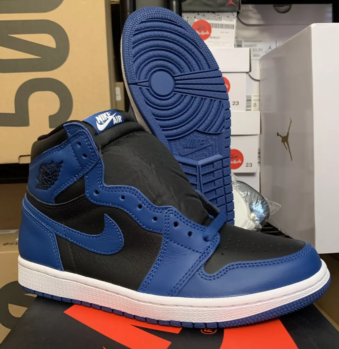 Snel huisvrouw naaien Nike Air Jordan 1 Retro High OG Dark Marina Blue Shoes 555088-404  575441-404 | eBay