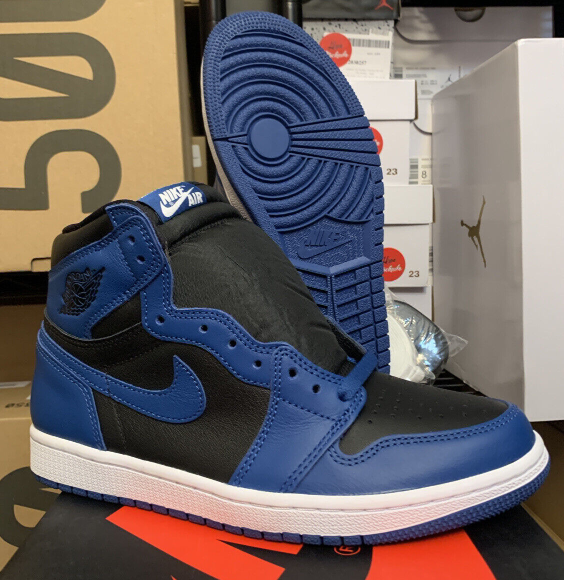 ブラック・ 【美品】AIR JORDAN 1 HIGH Dark Marina Blue クローゼッ