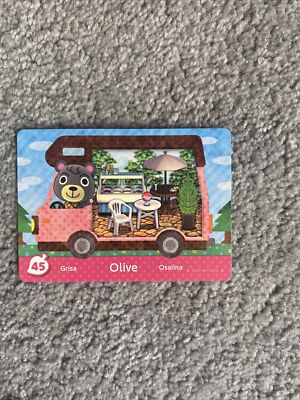 RARE #45 Olive Series 5 Animal Crossing Welcome Amiibo Authentic RV Card -  USA