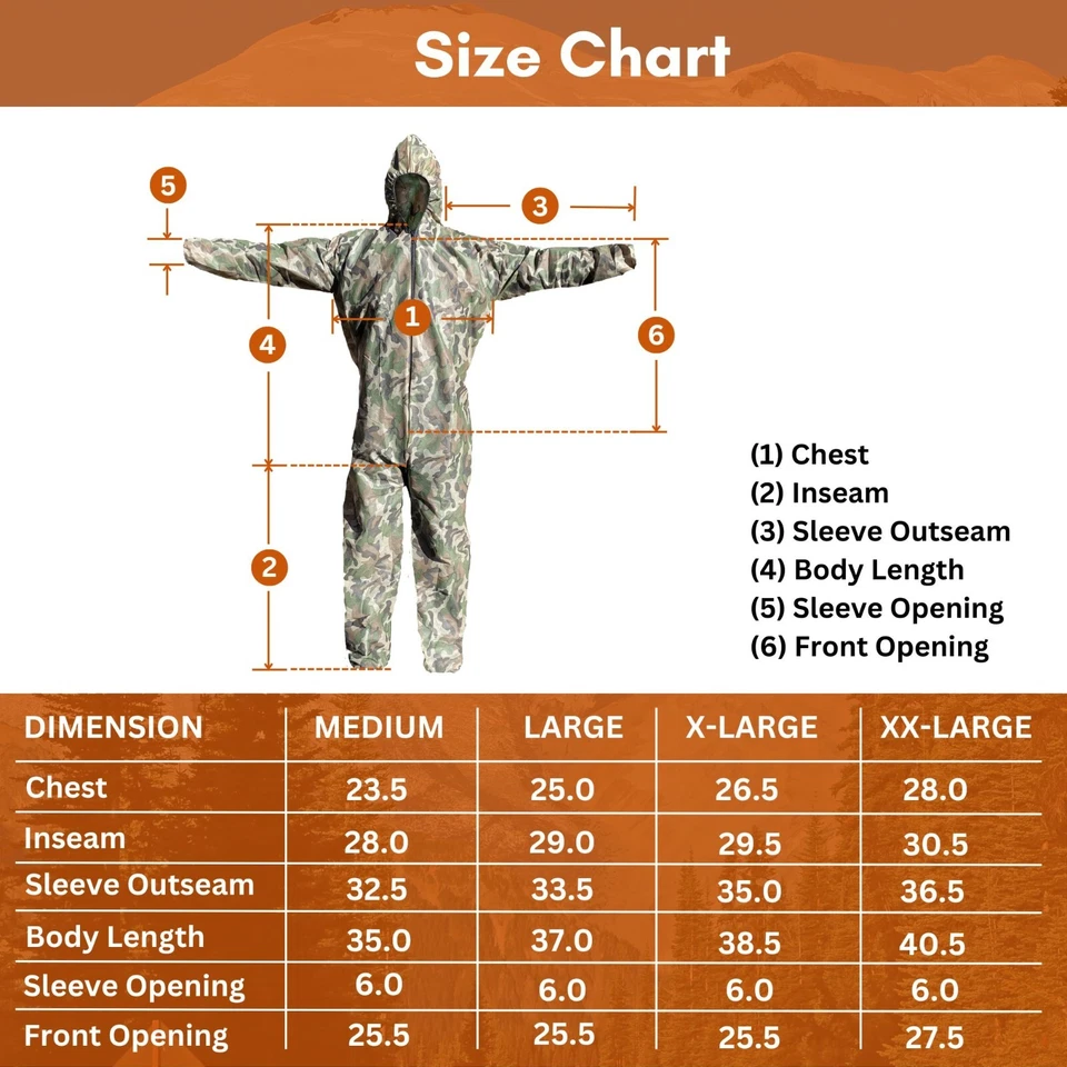 Camoskins: Disposable Camouflage Coveralls Size Extra Large - Image 4 of 4