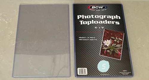 BCW Rigid Photograph Toploaders 6X9 (5) Count Total. Fast Shipping🚛
