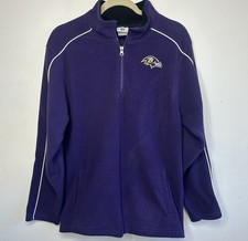 Baltimore Ravens Purple Kids Youth Fleece Pullover Sweatshirt 1/2 Zip XL 18 NFL