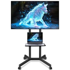 Rolling TV Stand with Wheels for 32-75 Inch TVs up to 88lbs, Portable TV Stan...