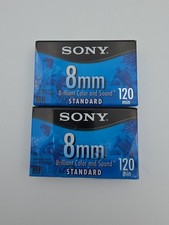 Sony 120 min 8 mm 2 Pack Sealed Standard Video Cassette P6-120MPL 